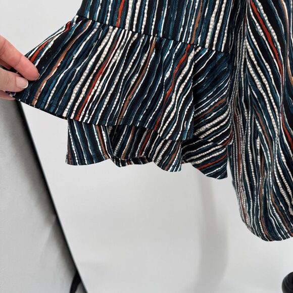 Cocomo Striped Tunic Top Womens 2X Bell Sleeve Stretch Multicolor Comfort Party‎ - Picture 4 of 8